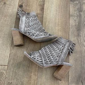 Jeffery Campbell Laser Cut Suede Heels